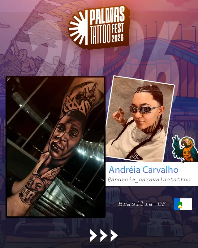 Arte de divulgação de Andréia Carvalho