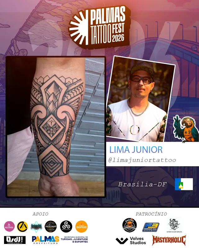 Arte de divulgação de Lima Junior