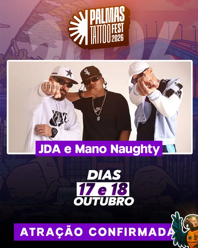 Arte de divulgação de JDA e Mano Naughty